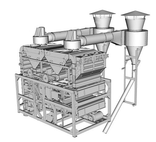 Зерноочистительная машина ЗМ-40ФН (Форсированная с независимым пневмосепаратором)