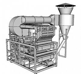 Зерноочистительная машина ЗМ-40Ф (очистка решет щетками)